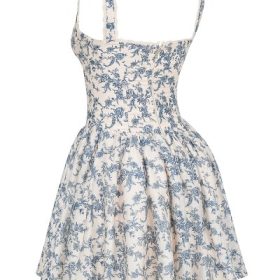 Brigitte English Porcelain Print Corset Mini Dress - Image 3