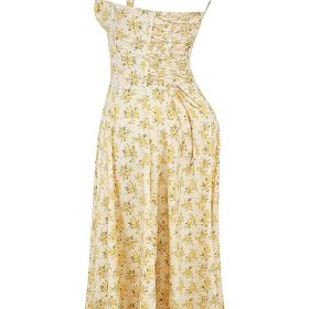 Carmen Buttercup Vintage Floral Print Cotton Bustier Sundress - Image 3