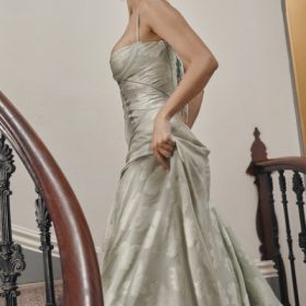 Seren Pistachio Floral Lace Back Maxi Dress