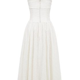 Vivien White Broderie Anglais Midi Sundress - Image 4