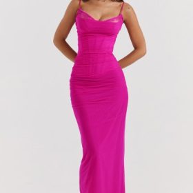 Nalini Fuchsia Maxi Dress - Image 5