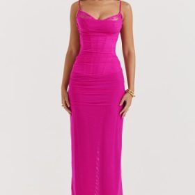 Nalini Fuchsia Maxi Dress - Image 7
