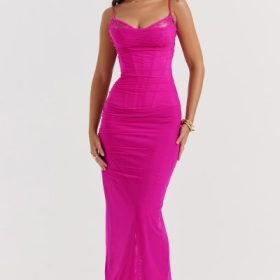 Nalini Fuchsia Maxi Dress - Image 8