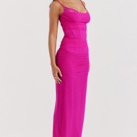 Nalini Fuchsia Maxi Dress - Image 12