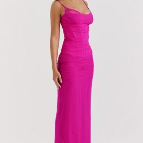 Nalini Fuchsia Maxi Dress - Image 13