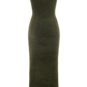Fayette Khaki Soft Fluffy Knit Maxi Dress - Image 4
