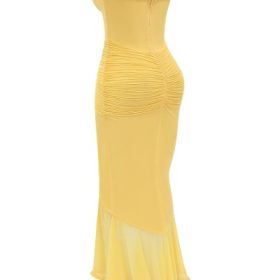 Gabbi Apricot Ruffled Front Gown - Image 3