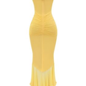 Gabbi Apricot Ruffled Front Gown - Image 4