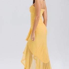 Gabbi Apricot Ruffled Front Gown - Image 10