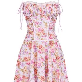 Alejandra Light Lavender Print Corset Dress - Image 2