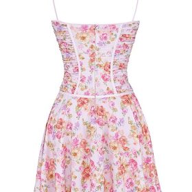 Alejandra Light Lavender Print Corset Dress - Image 4