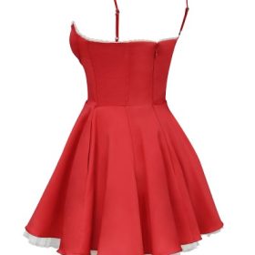 Minimoiselle Holly Red Satin Tulle Mini Dress - Image 3